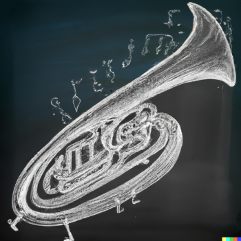 DALLE 2022 12 20 18.52.21 chalkboard sketch of a tuba