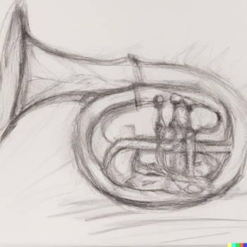 DALLE 2022 12 20 18.52.48 pencil sketch of a tuba
